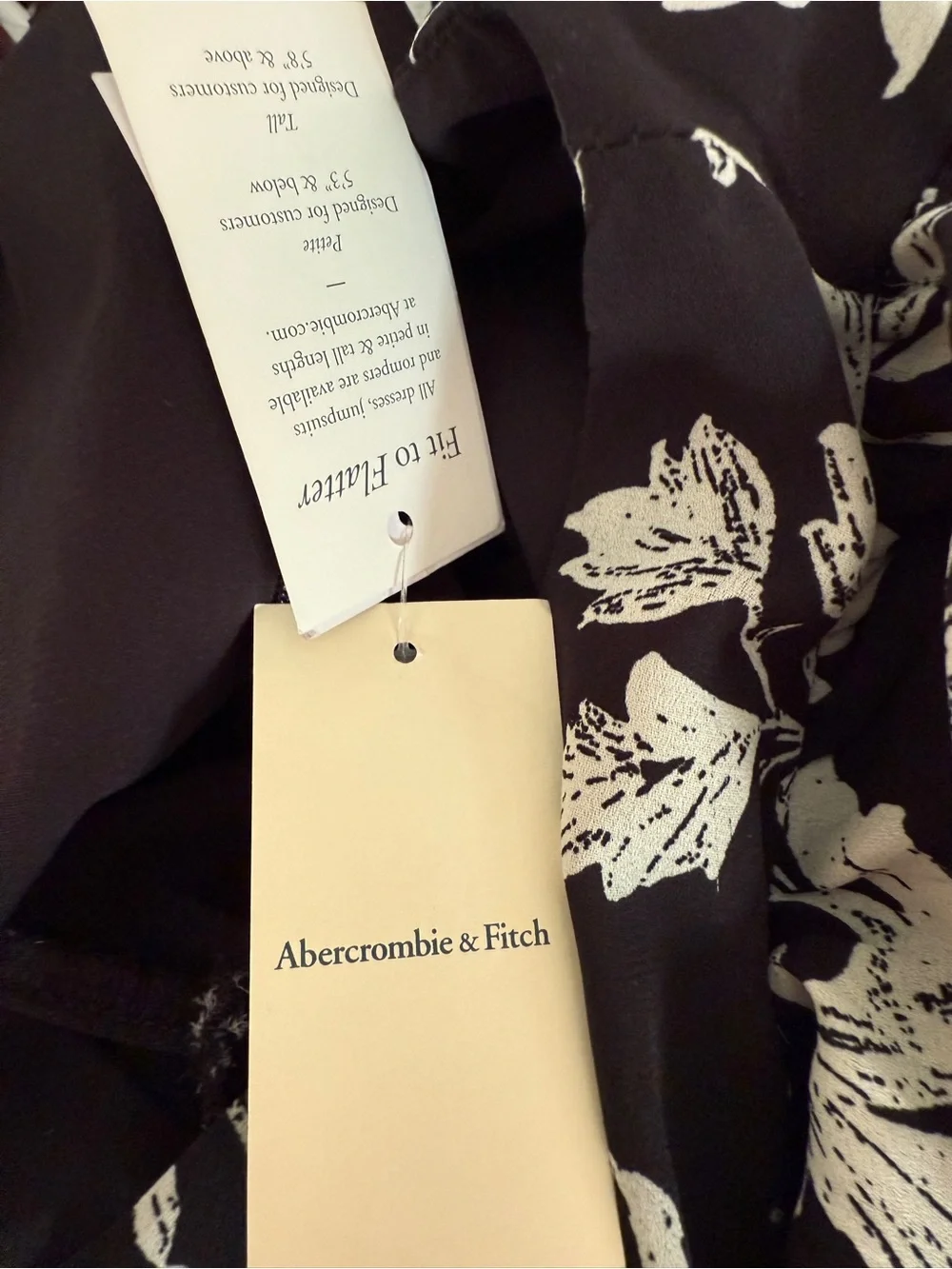 NWT Abercrombie & Fitch Black and White Floral Maxi Dress